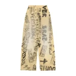 VERTABRAE Graffiti SweatPants Ivory Color