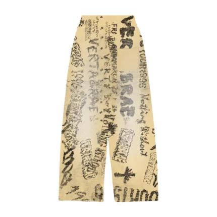VERTABRAE Graffiti SweatPants Ivory Color