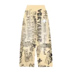 VERTABRAE Graffiti SweatPants Ivory Color