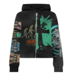 Bold VERTABRAE Black Montage Zip Up Hoodie
