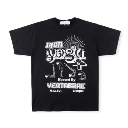 Vertabrae Black 6PM Yoga Shirt