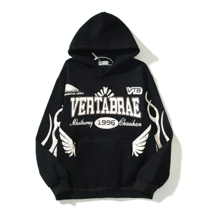 Vertabrae 1996 Black Printed Hoodie
