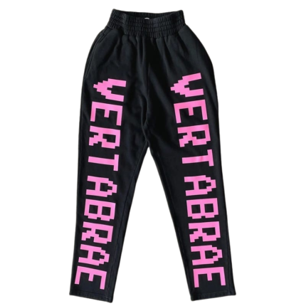 Double Logo Vertabrae Black Sweatpants