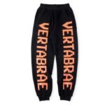Vertabrae Black with Orange Logo Sweatpants