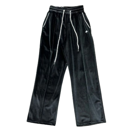 Minimal Vertabrae Pants Shiny Black