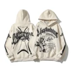 Vertabrae Bold Cream and Black Printed Hoodie - Image 2