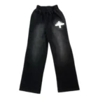 Vertabrae Pants In Crystal Black With White Logo