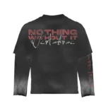 Vertebrae Double Sleve Classic Print Shirt Black