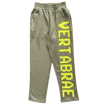 Vertabrae Sweatpant Faded Olive With Yellow Logo Vertabrae Sweatpant Faded Olive With Yellow Logo