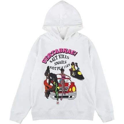 Vertebrae Salt Kills Snails Hoodie White