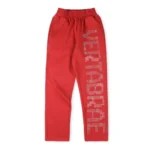 Vertabrae Red Sweatpants With Diamond Shine Logo